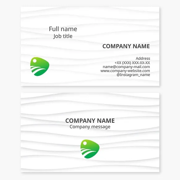 Business card template. Agricultural company. Arable land, sun.