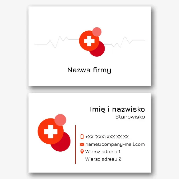 Szablon wizytówki pogotowia