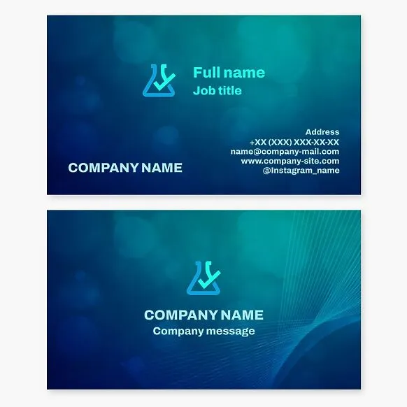Scientific chemical laboratory business card template.