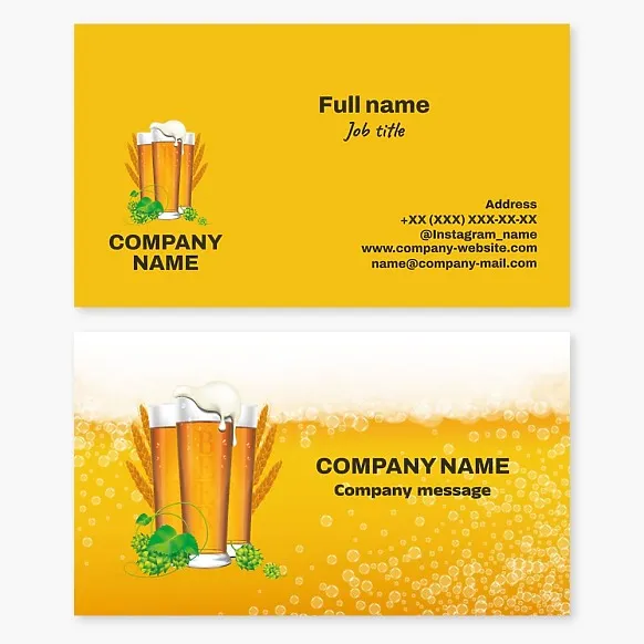 Business card template Beer