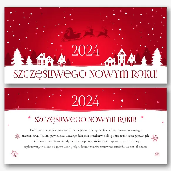 Szablon nowoczesnej karty noworocznej