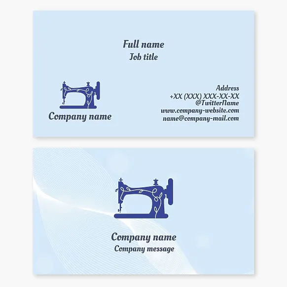 Sewing business card template