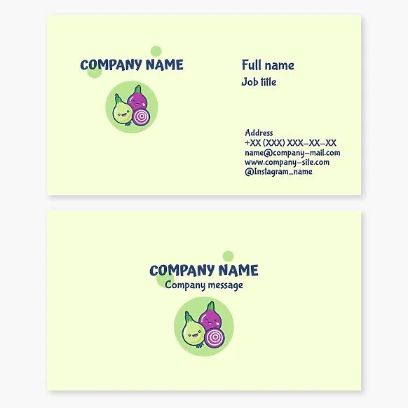 Premium business card. Abstract. Children's development studios. Children's center.