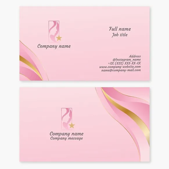 Pink, Beauty -  Free Beauty salon business card 
