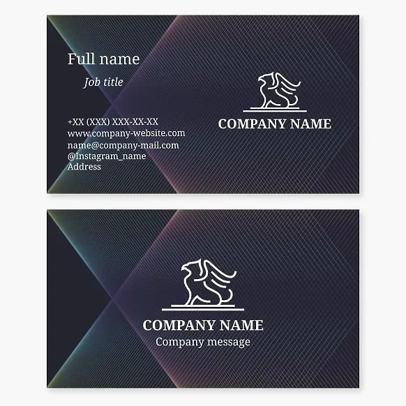 Business card template Griffin, power