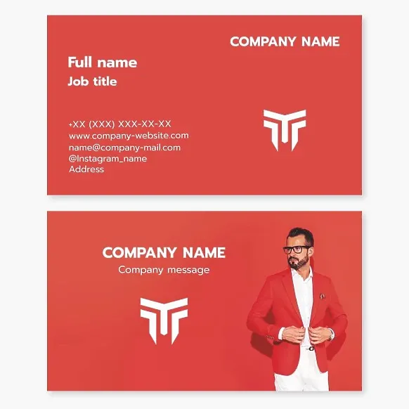 Business Card Template Men's Clothing & Accessories, Spartan, Letter T