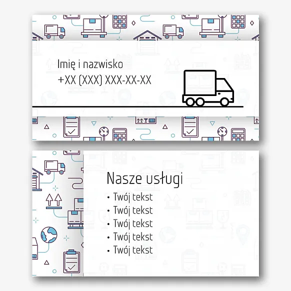 Szablon wizytówki logistyka