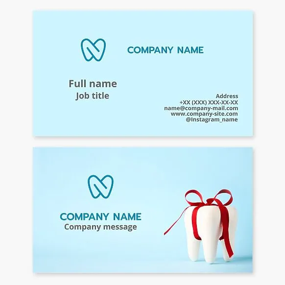Business card template. Dentistry.