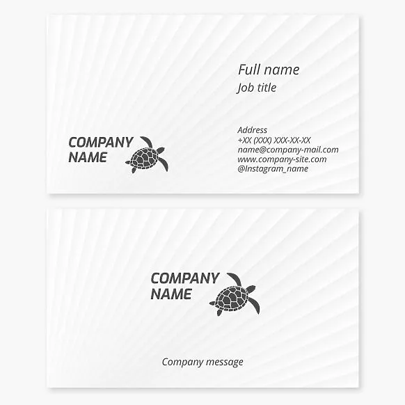 Business card template. Abstract. Ocean turtle. Oceanarium. Beach services and products.