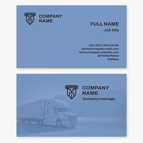 Business card template Trucking, lion