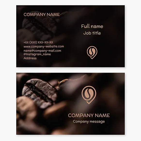 Coffee, cafe business card template