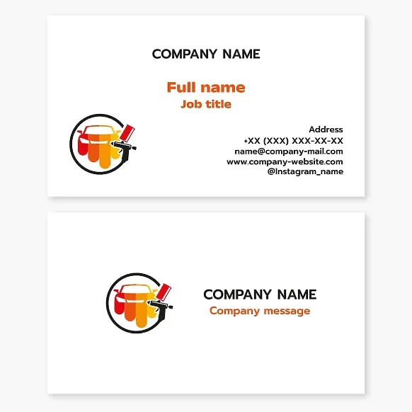 Business card template Car painting