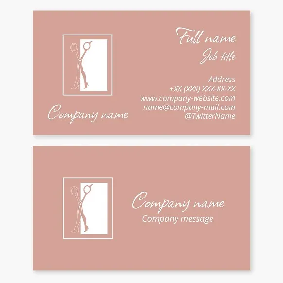 Business card template Women's hair salon