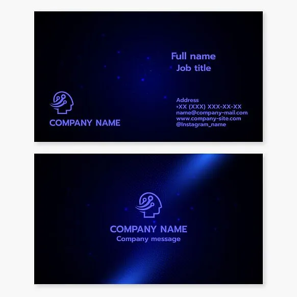 Business card template. Innovative digital company.