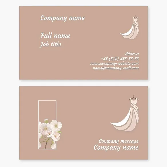Business card template Fashion atelier, sewing business