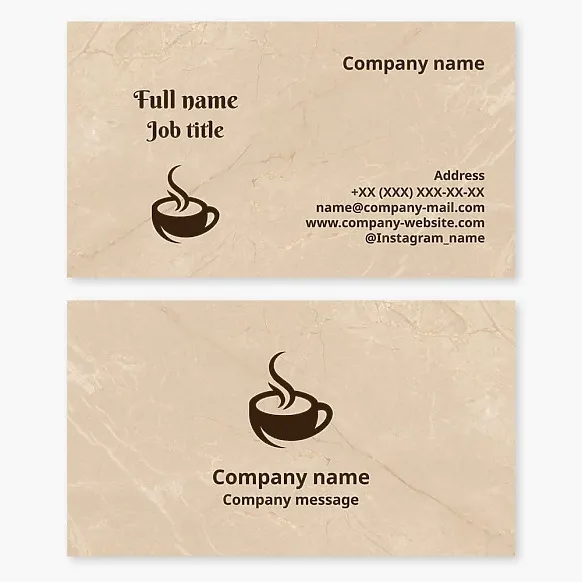 Coffee, Cafe business card template