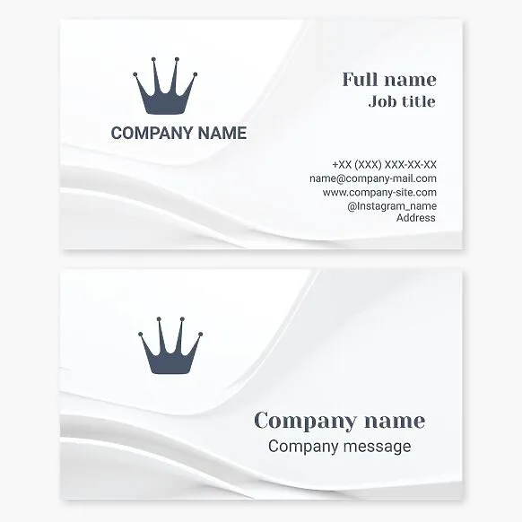 Business card Crown, princess, beauty salon