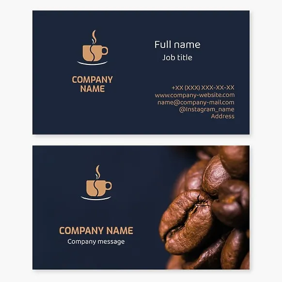 Business card template Cafe, coffee