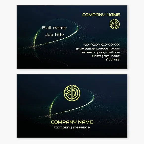 Business card template Brain, intelligence, science, engineering