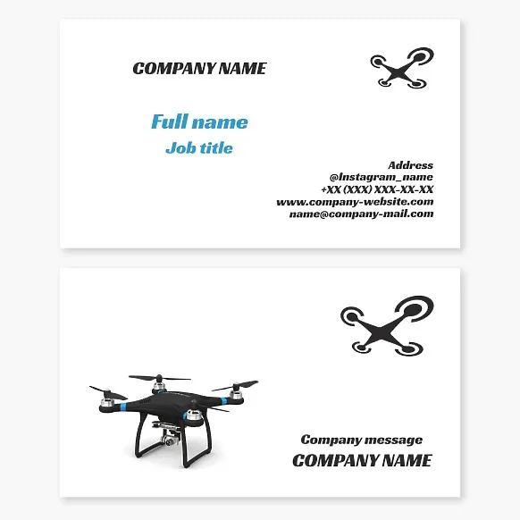 Drone business card template