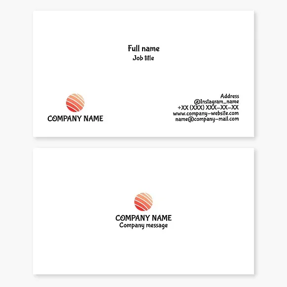Business card template. Sushi.