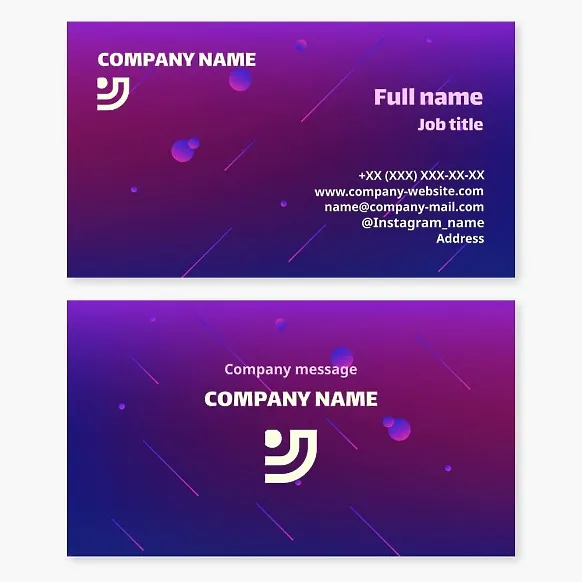 Business Card Template Abstract, Letter J, Elevation Partners