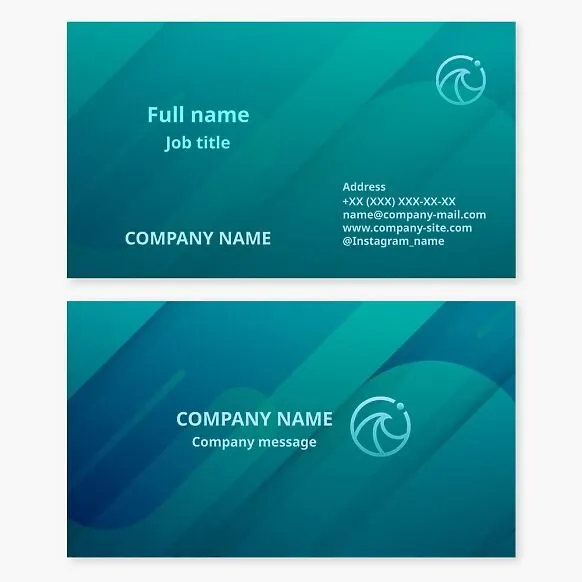 Business card template. Abstract. Wave, sun. Letter O. Seaside hotel, resort.