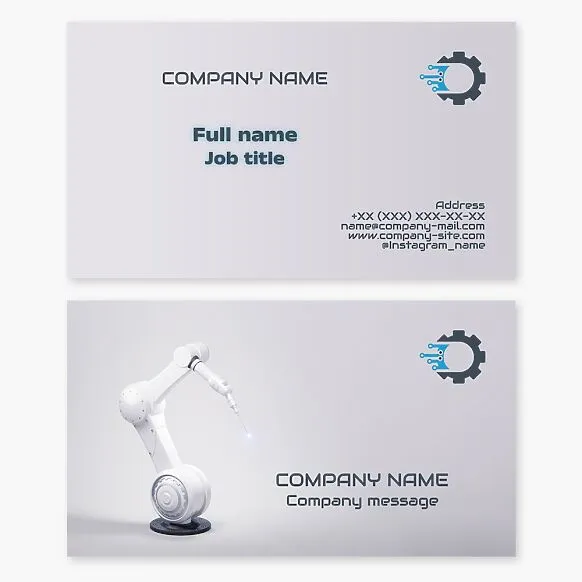 Business card template. Robotics. Industrial electronics engineer.