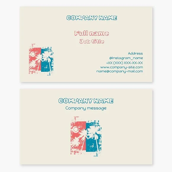 Palm Tree Business Card Template
