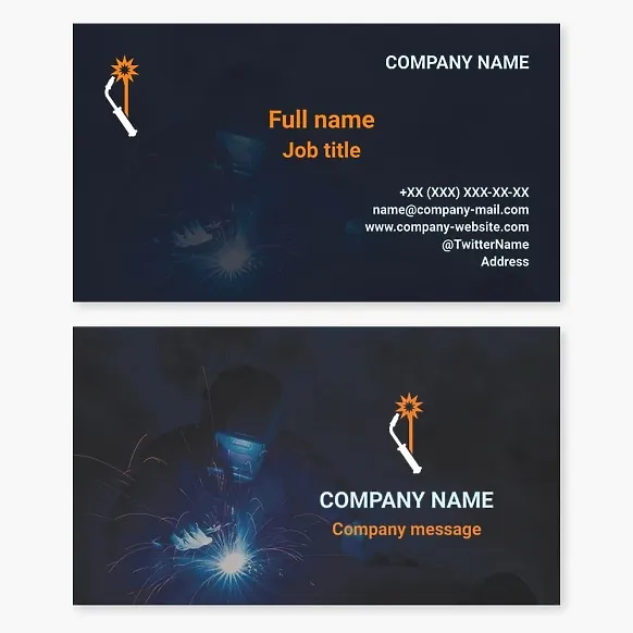 Business card template Welder