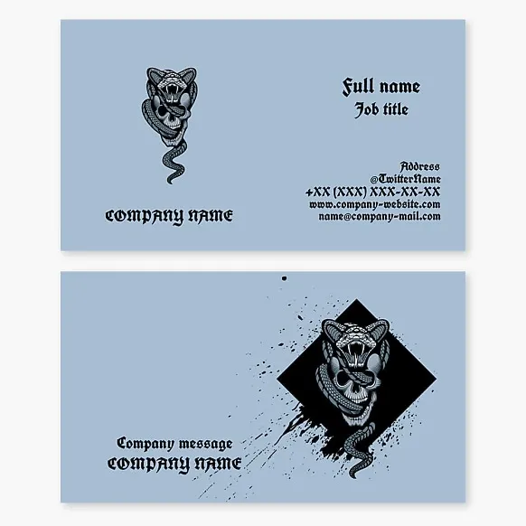 Tattoo Artist Tattoo Shop Business Card Template