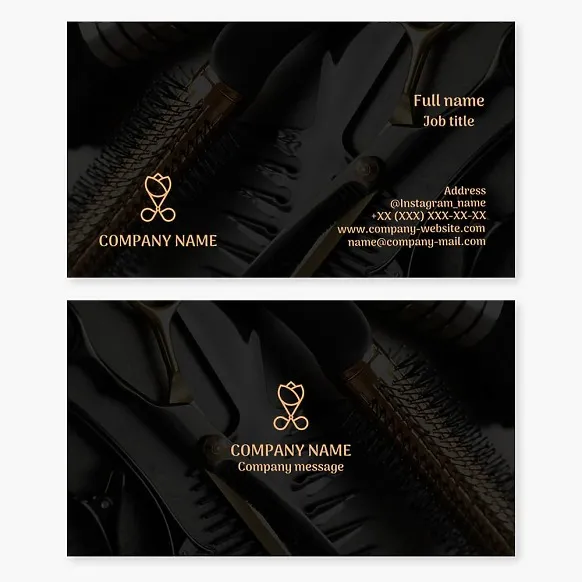 Business card template. Hairdresser.