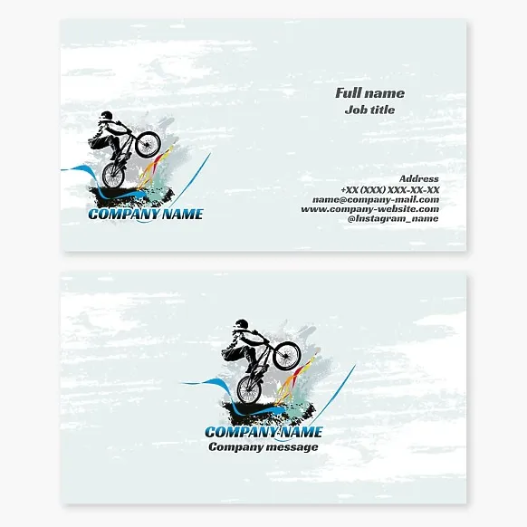 Business card template. Mountain bike.