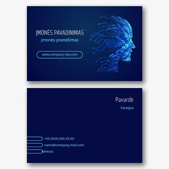 IT specialisto vizitinės kortelės Šablonas