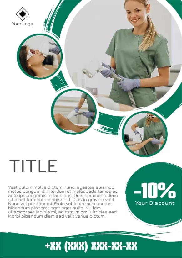 Laser Hair Removal Salon Leaflet Template