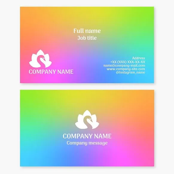 Business card template. Abstract. Beauty. Lotus, swan. Beauty salon.