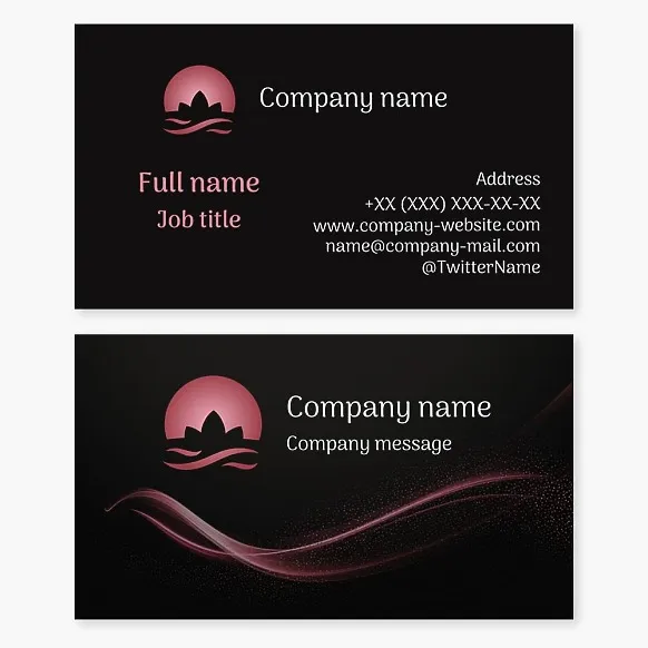 Business card template Lotus, beauty, beauty salon, SPA
