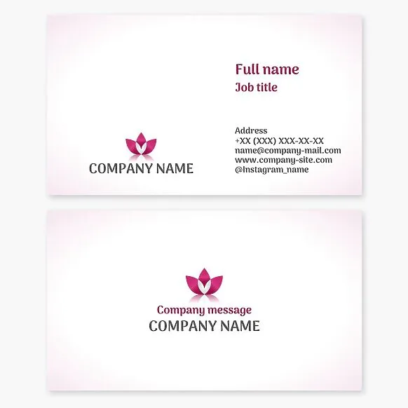 Business card template. Abstraction. Flower. Beauty salon.