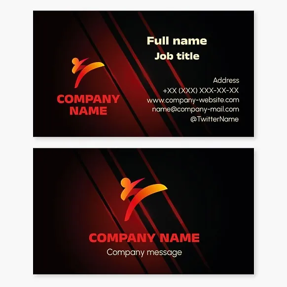 Business card template Martial arts, karate