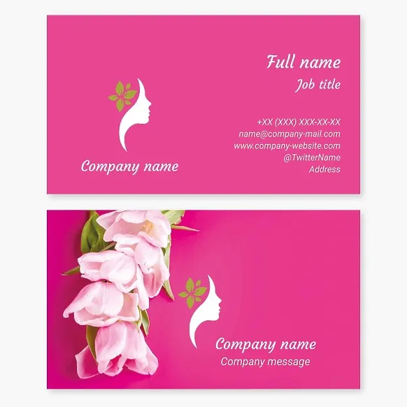 Business card template Woman, beauty, salon, shop, boutique