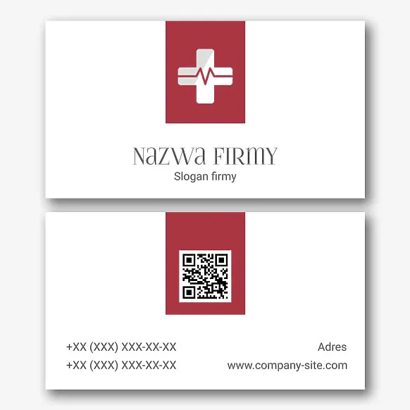 Szablon wizytówki szpitala