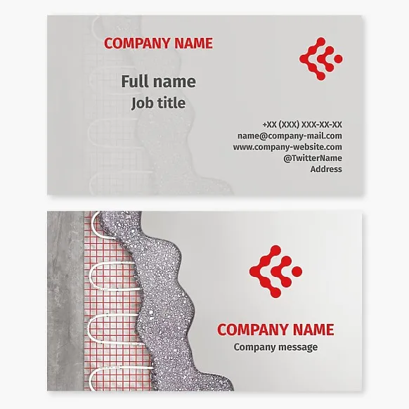 Business card template Home heating