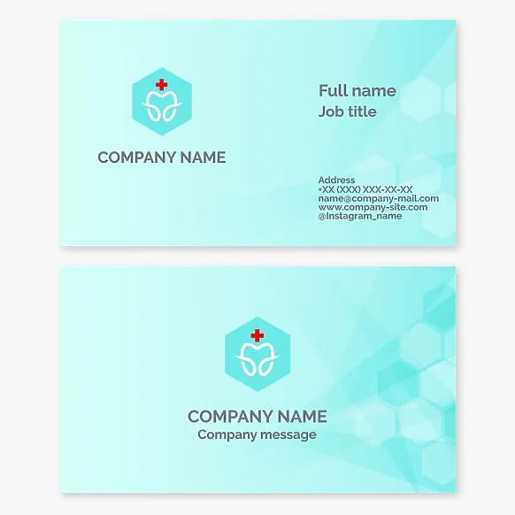 Business card template. Dentistry.