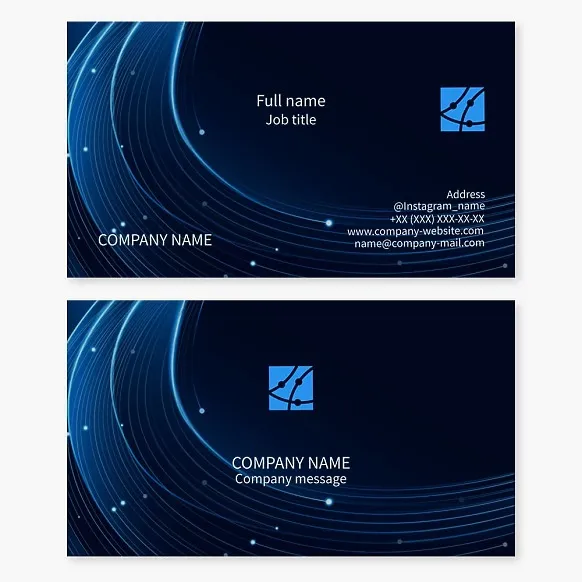Business card template. Global connections. Network and connections. Information technology. Information flow.