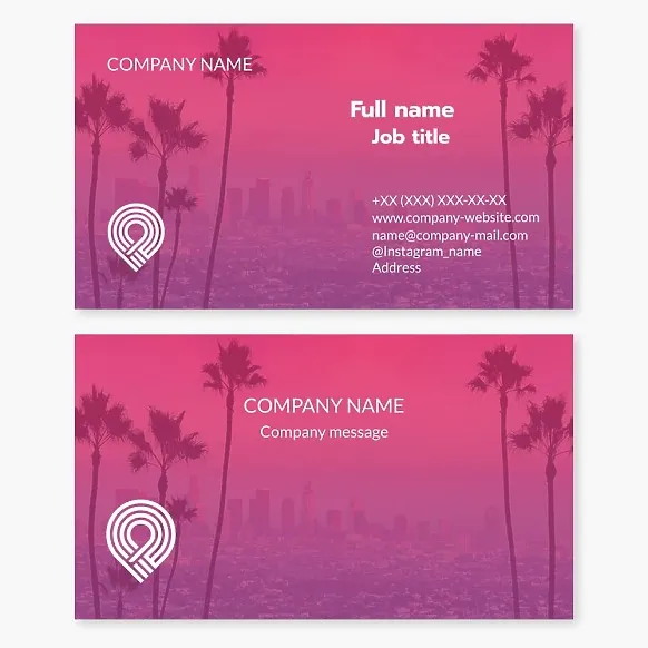 Business card template Partnership, real estate, location