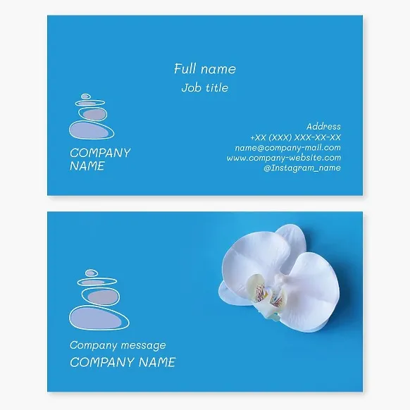 Spa business card template