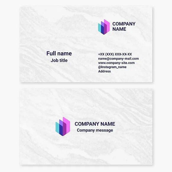 Business card template. Abstract. Glass and mirrors. Multicolored plastics for construction and advertising. Accounting charts. Real estate.