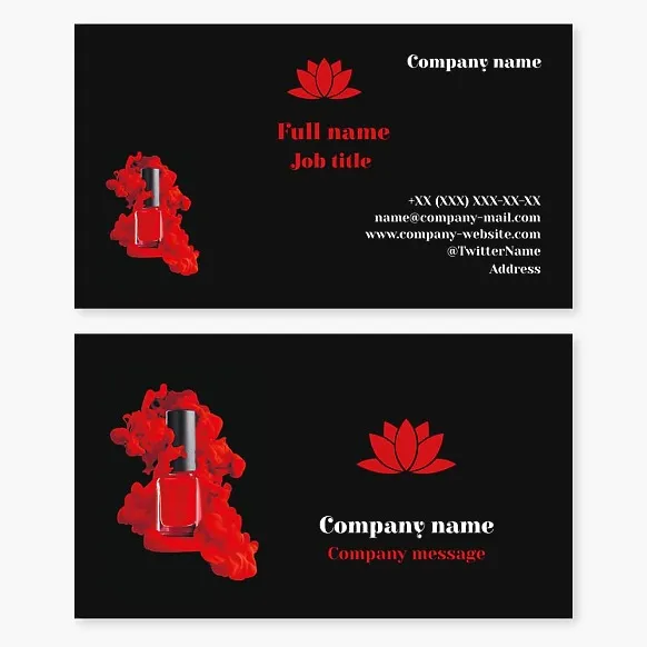 Nail, Nail Studio Salon Business Card