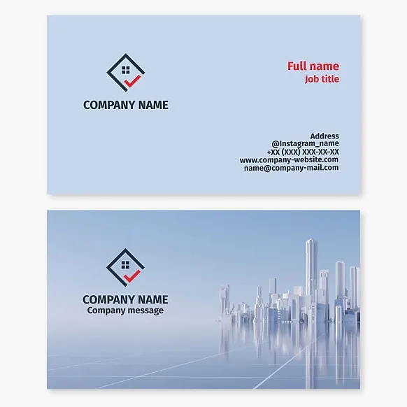 Business card template. Real estate. Real estate services.