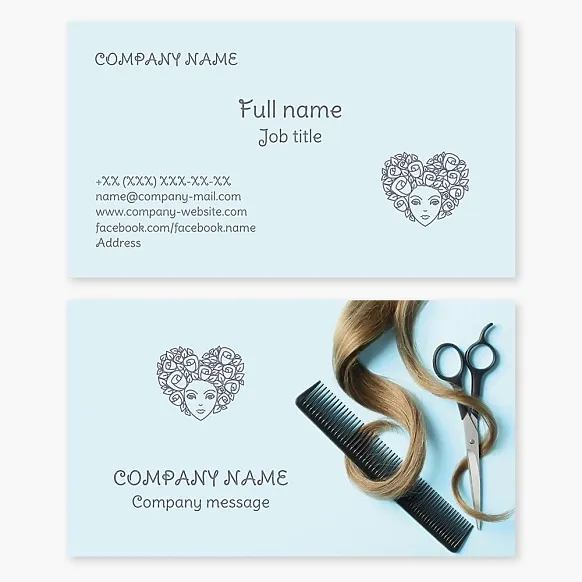 Business card template Hairdresser